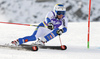 Maria Pietilae-Holmner of Sweden skiing in first run of the women giant slalom race of Audi FIS Alpine skiing World cup in Soelden, Austria. Opening women giant slalom race of Audi FIS Alpine skiing World cup was held on Rettenbach glacier above Soelden, Austrai, on Saturday, 24th of October 2015.
