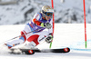 Michelle Gisin of Switzerland skiing in first run of the women giant slalom race of Audi FIS Alpine skiing World cup in Soelden, Austria. Opening women giant slalom race of Audi FIS Alpine skiing World cup was held on Rettenbach glacier above Soelden, Austrai, on Saturday, 24th of October 2015.
