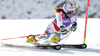 Jasmina Suter of Switzerland skiing in first run of the women giant slalom race of Audi FIS Alpine skiing World cup in Soelden, Austria. Opening women giant slalom race of Audi FIS Alpine skiing World cup was held on Rettenbach glacier above Soelden, Austrai, on Saturday, 24th of October 2015.
