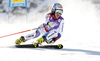 Charlotte Chable of Switzerland skiing in first run of the women giant slalom race of Audi FIS Alpine skiing World cup in Soelden, Austria. Opening women giant slalom race of Audi FIS Alpine skiing World cup was held on Rettenbach glacier above Soelden, Austrai, on Saturday, 24th of October 2015.
