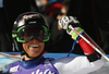 Fourth placed Lara Gut of Switzerland reacts in finish of the second run of the women giant slalom race of Audi FIS Alpine skiing World cup in Soelden, Austria. Opening women giant slalom race of Audi FIS Alpine skiing World cup was held on Rettenbach glacier above Soelden, Austrai, on Saturday, 24th of October 2015.
