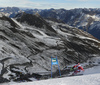 Marcel Hirscher of Austria skiing in first run of the men giant slalom race of Audi FIS Alpine skiing World cup in Soelden, Austria. Opening men giant slalom race of Audi FIS Alpine skiing World cup was held on Rettenbach glacier above Soelden, Austria, on Sunday, 25th of October 2015.
