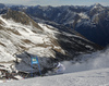 Alexis Pinturault of France skiing in first run of the men giant slalom race of Audi FIS Alpine skiing World cup in Soelden, Austria. Opening men giant slalom race of Audi FIS Alpine skiing World cup was held on Rettenbach glacier above Soelden, Austria, on Sunday, 25th of October 2015.
