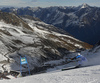 Felix Neureuther of Germany skiing in first run of the men giant slalom race of Audi FIS Alpine skiing World cup in Soelden, Austria. Opening men giant slalom race of Audi FIS Alpine skiing World cup was held on Rettenbach glacier above Soelden, Austria, on Sunday, 25th of October 2015.
