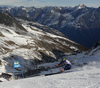 Roberto Nani of Italy skiing in first run of the men giant slalom race of Audi FIS Alpine skiing World cup in Soelden, Austria. Opening men giant slalom race of Audi FIS Alpine skiing World cup was held on Rettenbach glacier above Soelden, Austria, on Sunday, 25th of October 2015.
