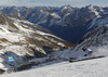 Marcus Sandell of Finland skiing in first run of the men giant slalom race of Audi FIS Alpine skiing World cup in Soelden, Austria. Opening men giant slalom race of Audi FIS Alpine skiing World cup was held on Rettenbach glacier above Soelden, Austria, on Sunday, 25th of October 2015.
