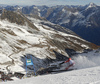 Leif Kristian Haugen of Norway skiing in first run of the men giant slalom race of Audi FIS Alpine skiing World cup in Soelden, Austria. Opening men giant slalom race of Audi FIS Alpine skiing World cup was held on Rettenbach glacier above Soelden, Austria, on Sunday, 25th of October 2015.
