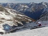 Gino Caviezel of Switzerland skiing in first run of the men giant slalom race of Audi FIS Alpine skiing World cup in Soelden, Austria. Opening men giant slalom race of Audi FIS Alpine skiing World cup was held on Rettenbach glacier above Soelden, Austria, on Sunday, 25th of October 2015.
