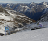 Mathieu Faivre of France skiing in first run of the men giant slalom race of Audi FIS Alpine skiing World cup in Soelden, Austria. Opening men giant slalom race of Audi FIS Alpine skiing World cup was held on Rettenbach glacier above Soelden, Austria, on Sunday, 25th of October 2015.
