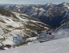 Filip Zubcic of Croatia skiing in first run of the men giant slalom race of Audi FIS Alpine skiing World cup in Soelden, Austria. Opening men giant slalom race of Audi FIS Alpine skiing World cup was held on Rettenbach glacier above Soelden, Austria, on Sunday, 25th of October 2015.
