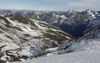 Samu Torsti of Finland skiing in first run of the men giant slalom race of Audi FIS Alpine skiing World cup in Soelden, Austria. Opening men giant slalom race of Audi FIS Alpine skiing World cup was held on Rettenbach glacier above Soelden, Austria, on Sunday, 25th of October 2015.
