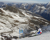 Justin Murisier of Switzerland skiing in first run of the men giant slalom race of Audi FIS Alpine skiing World cup in Soelden, Austria. Opening men giant slalom race of Audi FIS Alpine skiing World cup was held on Rettenbach glacier above Soelden, Austria, on Sunday, 25th of October 2015.
