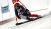 Florian Eisath of Italy skiing in first run of the men giant slalom race of Audi FIS Alpine skiing World cup in Soelden, Austria. Opening men giant slalom race of Audi FIS Alpine skiing World cup was held on Rettenbach glacier above Soelden, Austria, on Sunday, 25th of October 2015.
