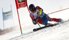 Tim Jitloff of USA skiing in first run of the men giant slalom race of Audi FIS Alpine skiing World cup in Soelden, Austria. Opening men giant slalom race of Audi FIS Alpine skiing World cup was held on Rettenbach glacier above Soelden, Austria, on Sunday, 25th of October 2015.
