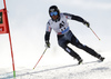 Marcus Sandell of Finland skiing in first run of the men giant slalom race of Audi FIS Alpine skiing World cup in Soelden, Austria. Opening men giant slalom race of Audi FIS Alpine skiing World cup was held on Rettenbach glacier above Soelden, Austria, on Sunday, 25th of October 2015.
