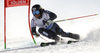 Marcus Sandell of Finland skiing in first run of the men giant slalom race of Audi FIS Alpine skiing World cup in Soelden, Austria. Opening men giant slalom race of Audi FIS Alpine skiing World cup was held on Rettenbach glacier above Soelden, Austria, on Sunday, 25th of October 2015.
