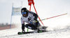 Marcus Sandell of Finland skiing in first run of the men giant slalom race of Audi FIS Alpine skiing World cup in Soelden, Austria. Opening men giant slalom race of Audi FIS Alpine skiing World cup was held on Rettenbach glacier above Soelden, Austria, on Sunday, 25th of October 2015.
