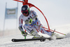 Mathieu Faivre of France skiing in first run of the men giant slalom race of Audi FIS Alpine skiing World cup in Soelden, Austria. Opening men giant slalom race of Audi FIS Alpine skiing World cup was held on Rettenbach glacier above Soelden, Austria, on Sunday, 25th of October 2015.
