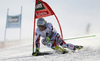 Christoph Noesig of Austria skiing in first run of the men giant slalom race of Audi FIS Alpine skiing World cup in Soelden, Austria. Opening men giant slalom race of Audi FIS Alpine skiing World cup was held on Rettenbach glacier above Soelden, Austria, on Sunday, 25th of October 2015.
