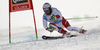 Manuel Pleisch of Switzerland skiing in first run of the men giant slalom race of Audi FIS Alpine skiing World cup in Soelden, Austria. Opening men giant slalom race of Audi FIS Alpine skiing World cup was held on Rettenbach glacier above Soelden, Austria, on Sunday, 25th of October 2015.
