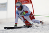 Manuel Pleisch of Switzerland skiing in first run of the men giant slalom race of Audi FIS Alpine skiing World cup in Soelden, Austria. Opening men giant slalom race of Audi FIS Alpine skiing World cup was held on Rettenbach glacier above Soelden, Austria, on Sunday, 25th of October 2015.
