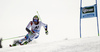 Justin Murisier of Switzerland skiing in first run of the men giant slalom race of Audi FIS Alpine skiing World cup in Soelden, Austria. Opening men giant slalom race of Audi FIS Alpine skiing World cup was held on Rettenbach glacier above Soelden, Austria, on Sunday, 25th of October 2015.
