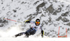 Eemeli Pirinen of Finland skiing in first run of the men giant slalom race of Audi FIS Alpine skiing World cup in Soelden, Austria. Opening men giant slalom race of Audi FIS Alpine skiing World cup was held on Rettenbach glacier above Soelden, Austria, on Sunday, 25th of October 2015.
