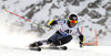 Eemeli Pirinen of Finland skiing in first run of the men giant slalom race of Audi FIS Alpine skiing World cup in Soelden, Austria. Opening men giant slalom race of Audi FIS Alpine skiing World cup was held on Rettenbach glacier above Soelden, Austria, on Sunday, 25th of October 2015.
