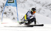 Eemeli Pirinen of Finland skiing in first run of the men giant slalom race of Audi FIS Alpine skiing World cup in Soelden, Austria. Opening men giant slalom race of Audi FIS Alpine skiing World cup was held on Rettenbach glacier above Soelden, Austria, on Sunday, 25th of October 2015.
