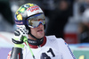 Justin Murisier of Switzerland reacts in finish of the second run of the men giant slalom race of Audi FIS Alpine skiing World cup in Soelden, Austria. Opening men giant slalom race of Audi FIS Alpine skiing World cup was held on Rettenbach glacier above Soelden, Austria, on Sunday, 25th of October 2015.
