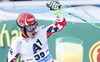 Roland Leitinger of Austria reacts in finish of the second run of the men giant slalom race of Audi FIS Alpine skiing World cup in Soelden, Austria. Opening men giant slalom race of Audi FIS Alpine skiing World cup was held on Rettenbach glacier above Soelden, Austria, on Sunday, 25th of October 2015.
