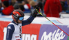 Riccardo Tonetti of Italy reacts in finish of the second run of the men giant slalom race of Audi FIS Alpine skiing World cup in Soelden, Austria. Opening men giant slalom race of Audi FIS Alpine skiing World cup was held on Rettenbach glacier above Soelden, Austria, on Sunday, 25th of October 2015.
