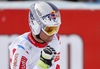 Fifth placed Alexis Pinturault of France reacts in finish of the second run of the men giant slalom race of Audi FIS Alpine skiing World cup in Soelden, Austria. Opening men giant slalom race of Audi FIS Alpine skiing World cup was held on Rettenbach glacier above Soelden, Austria, on Sunday, 25th of October 2015.
