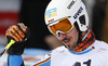 Felix Neureuther of Germany reacts in finish of the second run of the men giant slalom race of Audi FIS Alpine skiing World cup in Soelden, Austria. Opening men giant slalom race of Audi FIS Alpine skiing World cup was held on Rettenbach glacier above Soelden, Austria, on Sunday, 25th of October 2015.
