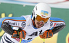 Felix Neureuther of Germany reacts in finish of the second run of the men giant slalom race of Audi FIS Alpine skiing World cup in Soelden, Austria. Opening men giant slalom race of Audi FIS Alpine skiing World cup was held on Rettenbach glacier above Soelden, Austria, on Sunday, 25th of October 2015.
