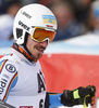 Felix Neureuther of Germany reacts in finish of the second run of the men giant slalom race of Audi FIS Alpine skiing World cup in Soelden, Austria. Opening men giant slalom race of Audi FIS Alpine skiing World cup was held on Rettenbach glacier above Soelden, Austria, on Sunday, 25th of October 2015.
