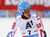 Victor Muffat-Jeandet of France reacts in finish of the second run of the men giant slalom race of Audi FIS Alpine skiing World cup in Soelden, Austria. Opening men giant slalom race of Audi FIS Alpine skiing World cup was held on Rettenbach glacier above Soelden, Austria, on Sunday, 25th of October 2015.
