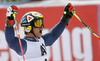 Fourth placed Roberto Nani of Italy reacts in finish of the second run of the men giant slalom race of Audi FIS Alpine skiing World cup in Soelden, Austria. Opening men giant slalom race of Audi FIS Alpine skiing World cup was held on Rettenbach glacier above Soelden, Austria, on Sunday, 25th of October 2015.
