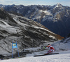 Marcel Hirscher of Austria skiing in first run of the men giant slalom race of Audi FIS Alpine skiing World cup in Soelden, Austria. Opening men giant slalom race of Audi FIS Alpine skiing World cup was held on Rettenbach glacier above Soelden, Austria, on Sunday, 25th of October 2015.
