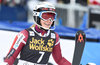 Loeseth Nina of Norway reacts after her 2nd run of ladies Slalom of Aspen FIS Ski Alpine World Cup at the Mountain Course in Aspen, United States on 2015/11/29.
