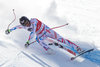 Brice Roger of France crashes during the men Super G of Groeden FIS Ski Alpine World Cup at the Saslong Course in Gardena, Italy on 2015/12/17.
