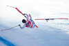 Brice Roger of France crashes during the men Super G of Groeden FIS Ski Alpine World Cup at the Saslong Course in Gardena, Italy on 2015/12/17.
