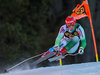 Klemen Kosi of Slovenia during the award winner ceremony of the men downhill of Groeden FIS Ski Alpine World Cup at the Saslong Course in Gardena, Italy on 2015/12/19.

