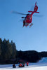 Matthias Mayer of Austria First aid and transport to his crash during the award winner ceremony of the men downhill of Groeden FIS Ski Alpine World Cup at the Saslong Course in Gardena, Italy on 2015/12/19.
