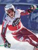 2nd placed Henrik Kristoffersen of Norway reacts in the finish Area during 2nd run of mens Giant Slalom of the Alta Badia FIS Ski Alpine World Cup at the Gran Risa Course in La Villa Stern, Italy on 2015/12/20.
