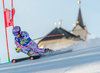Tessa Worley of France during 1st run of ladies Giant Slalom of the Lienz FIS Ski Alpine World Cup at the Hochstein in Lienz, Austria on 2015/12/28.
