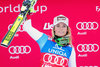Lara Gut of Switzerland during Winner Award Ceremony of ladies Giant Slalom of the Lienz FIS Ski Alpine World Cup at the Hochstein in Lienz, Austria on 2015/12/28.
