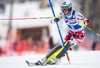 Carmen Thalmann of Austria in action during first run of the women Slalom of the Santa Caterina FIS Ski Alpine World Cup at the Deborah Compagnoni Course in Santa Caterina, Italy on 2016/01/05.
