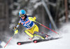 Erin Mielzynski of Canada in action during first run of the women Slalom of the Santa Caterina FIS Ski Alpine World Cup at the Deborah Compagnoni Course in Santa Caterina, Italy on 2016/01/05.

