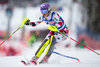 Michaela Kirchgasser of Austria in action during first run of the women Slalom of the Santa Caterina FIS Ski Alpine World Cup at the Deborah Compagnoni Course in Santa Caterina, Italy on 2016/01/05.
